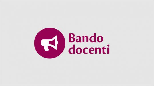 Immagine con scritta "Bando docenti"