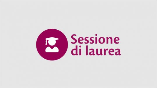 Immagine con scritta "Sessione di laurea"